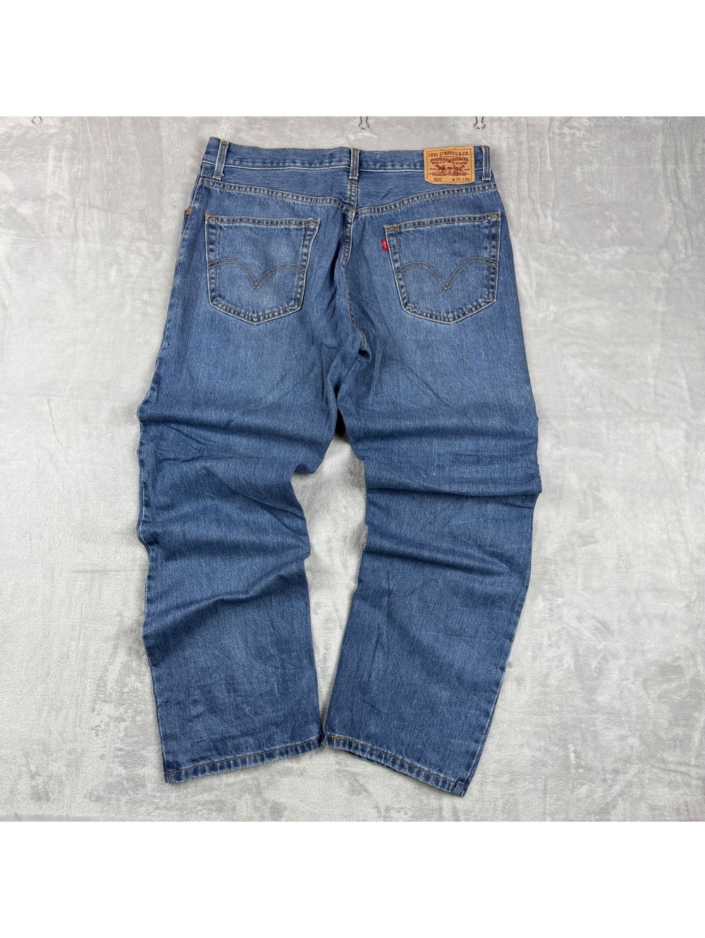 Levi’s 505 Men 36x30 Blue Jeans Regular Fit Straight Leg Denim Red Tab Heritage